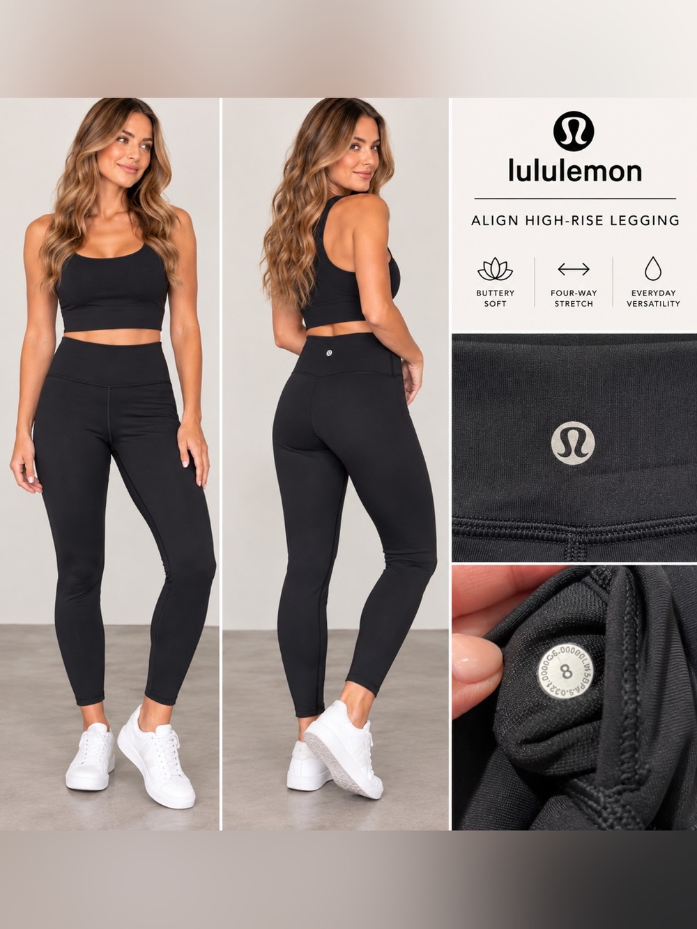 lululemon Align High-Rise Black Leggings Size 8